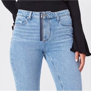 Paige - Noella Straight w/ Half Exposed Zipper Raw Hem Gretta Distressed 28
